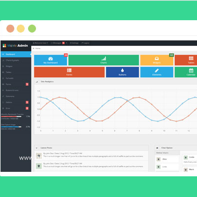这是一款Matrix Admin bootstrap响应式网站后台html页面源码模板。