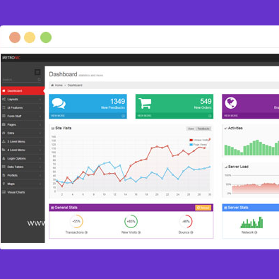 这是一款Metronic 响应式后台管理HTML5页面源码模板。