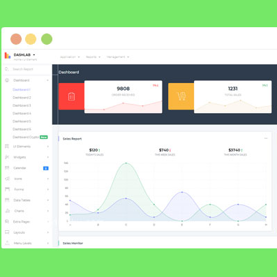 这是一款dashlab Bootstrap4响应式后台管理模板。